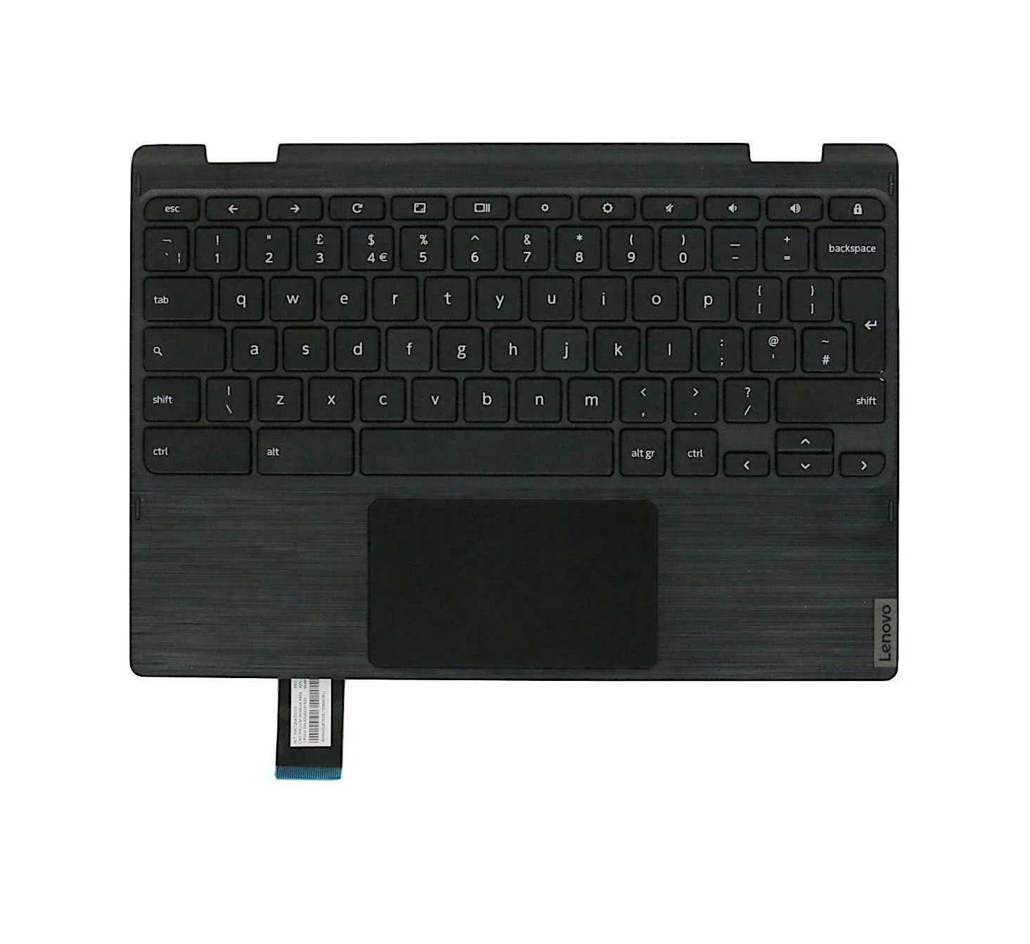 5CB0X55522 Laptop UK Keyboard Palmrest Touchpad Assembly for Lenovo Chromebook 300e 2nd Gen MTK 81QC Notebook Upper Case Cover