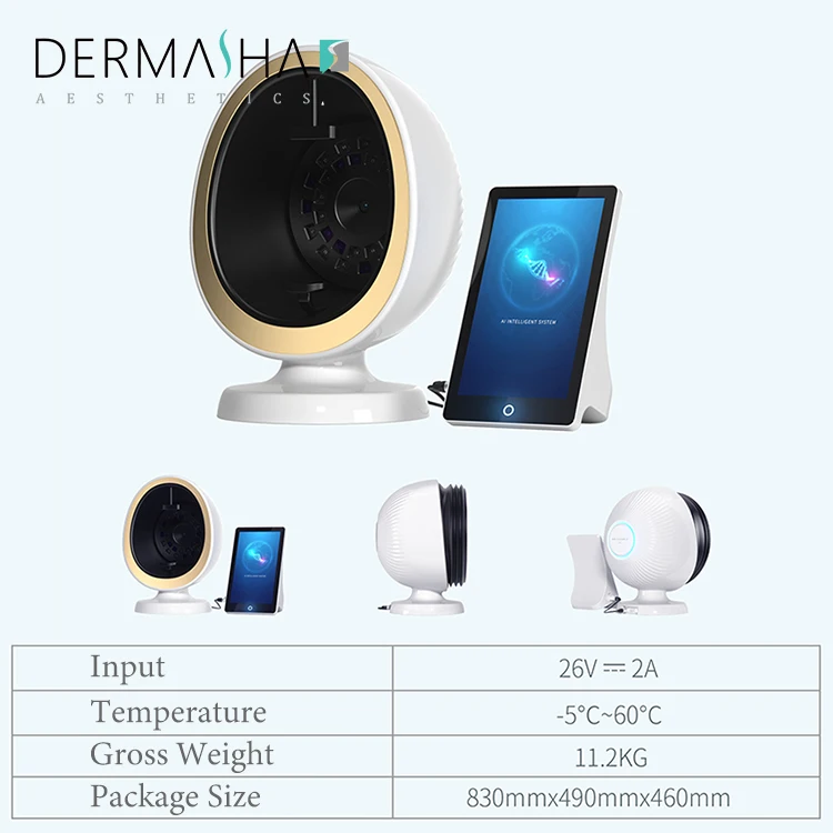 2023 Portable 3d Smart Facial skin Analysis Magic Mirror Skin Tester Analyzer Beauty Equipment acne spot wrinkle tester