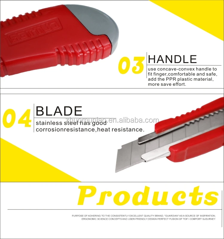 18mm precision sharp utility cutter knife tool abs plastic slide tape box cutter for unpacking