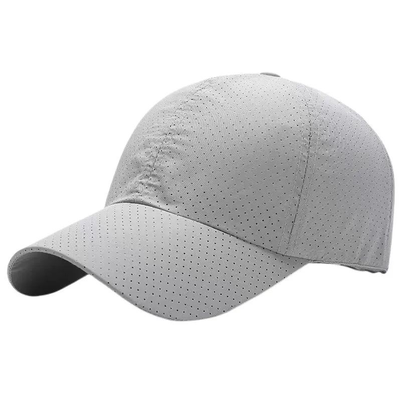 Breathable Waterproof Sport Performance Mesh Polyester Laser Cut Hole Golf Hat Custom Baseball Cap