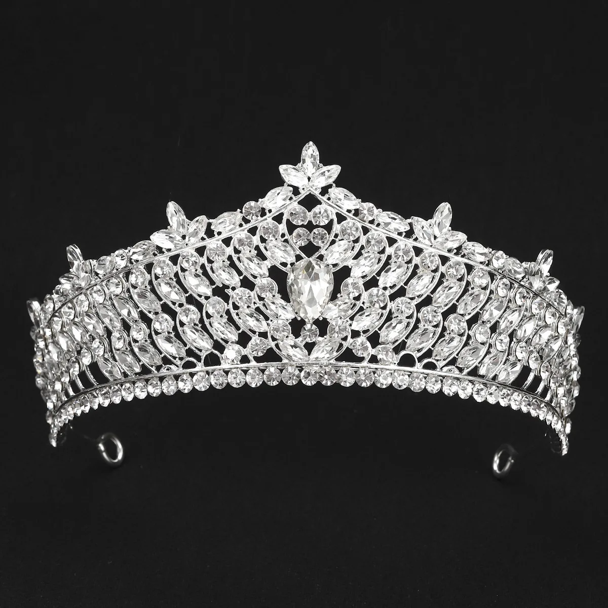 ROMANTIC Wholesale Girl Party Hair Accessories Bride Crystal Wedding CrownBride Crystal Wedding Crown Bridal Tiara