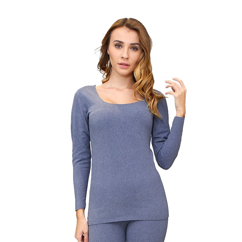 
Women Seamless Scoop Neck Thermal Long John Set 