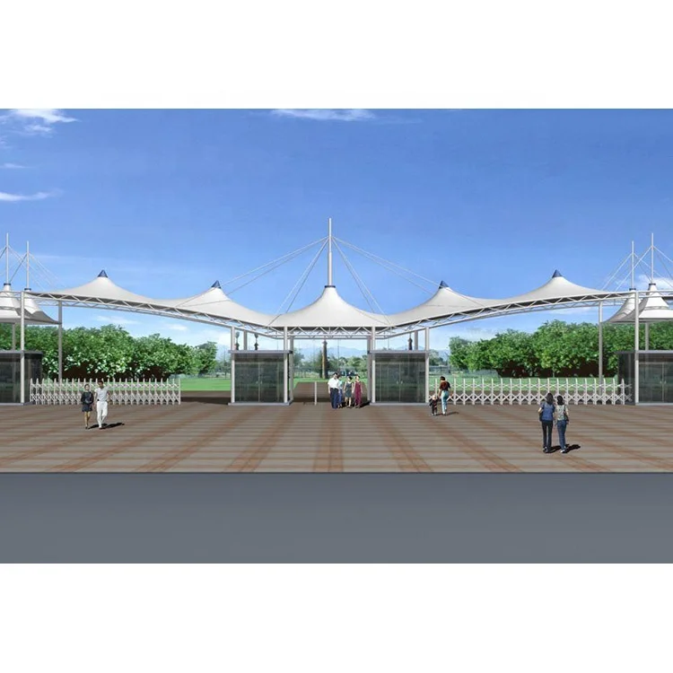 Design Customized PVDF Canopy Tent Architectural Landscape Membrane Structure For Outdoor