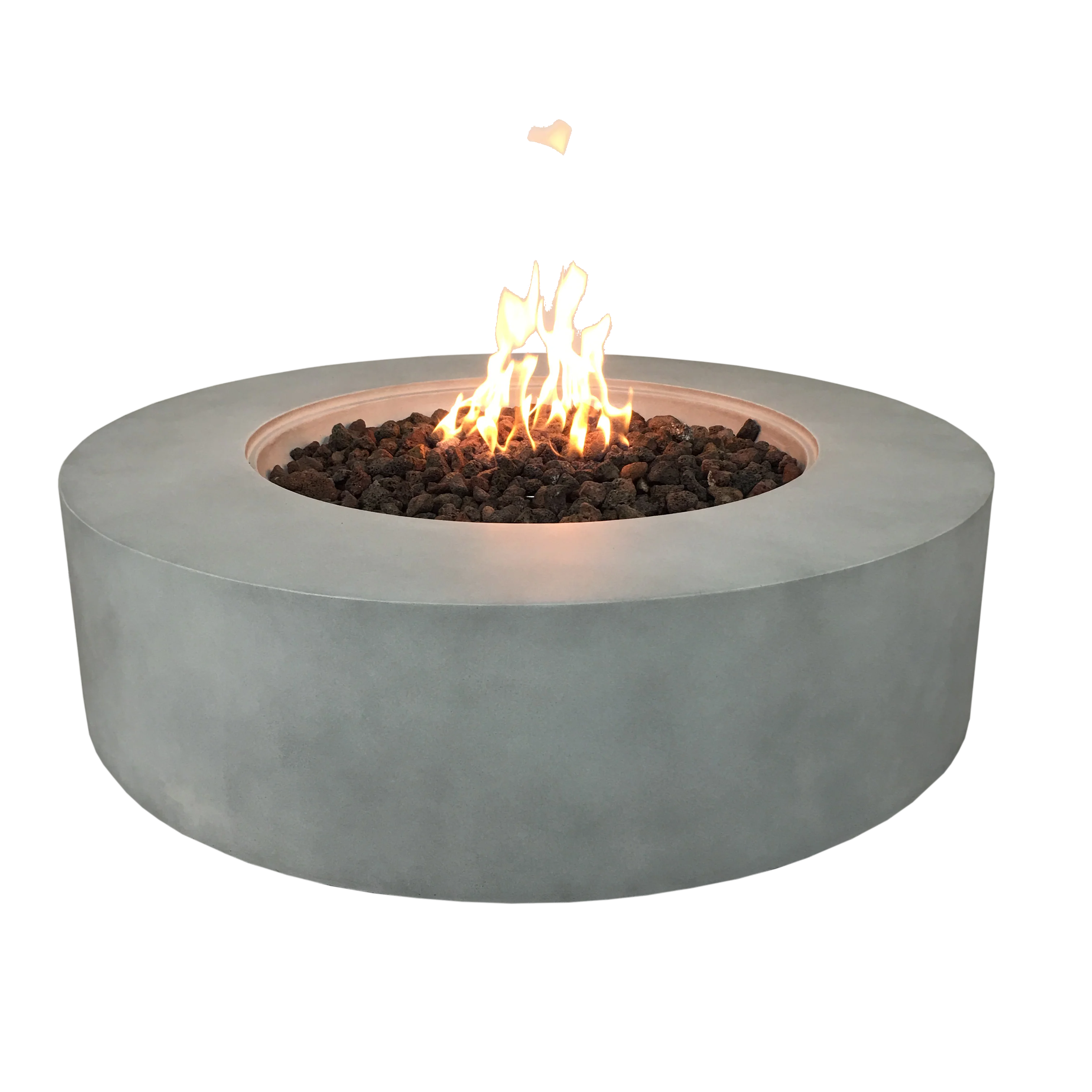 Modern round  fire pit bowl concrete gas fireplace for outdoor
