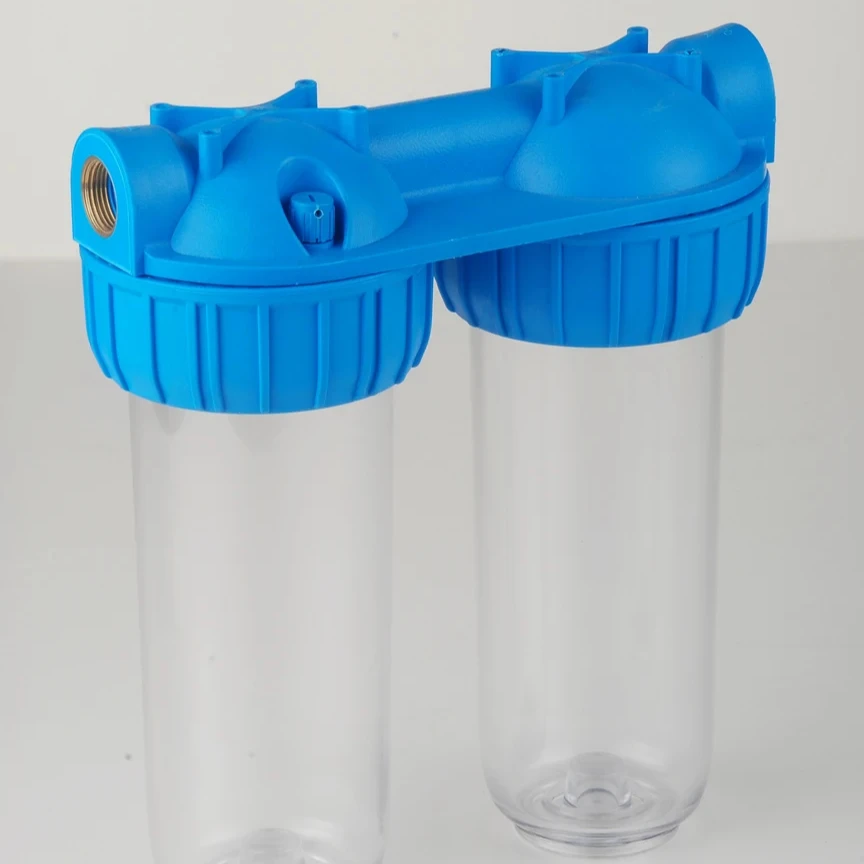 Pipeline water treatment alkaline double water filter system