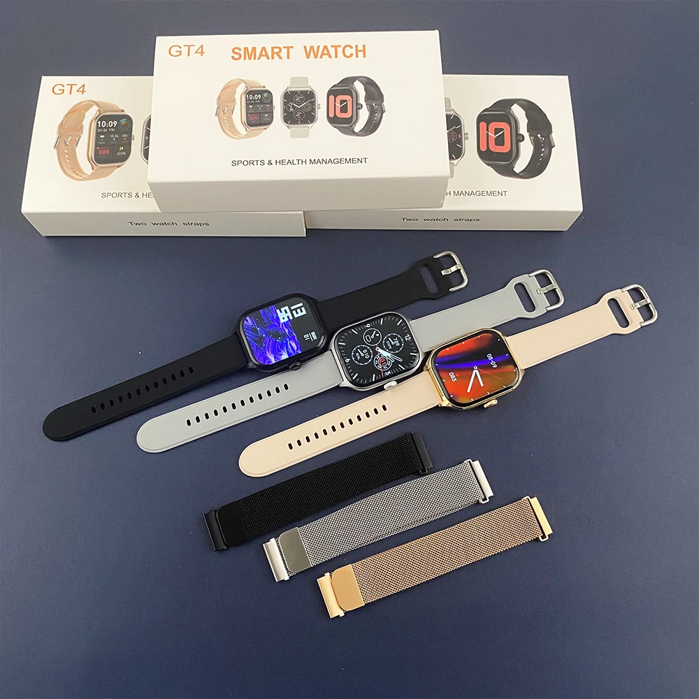 New Arrival 2023 Smart Watch GT4 BT Call Cheap Watches Steel Strap Fitness Watch Blood Pressure Wristband Sport Smartwatch