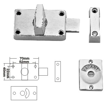 EVERSTRONG P005E  zinc alloy washroom Toilet Cubicle Partition Door  latch Lock  with indicator