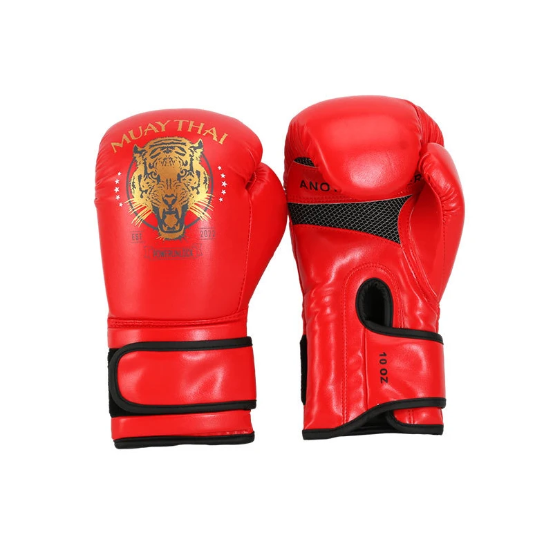 Wholesale 12oz Professional Adult Boxing Gloves Leather Material for Sanda Muay Thai Combat Training Men Children Punching Bags