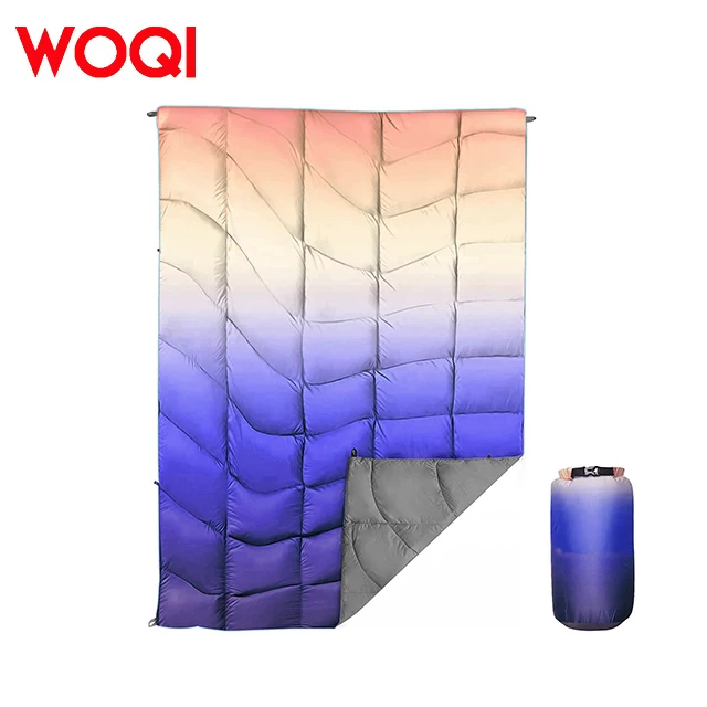 Woqi Ultralight Backpacking Sleeping Blanket Water-Resistant duck down Blanket for Outdoor Warm and Lightweight