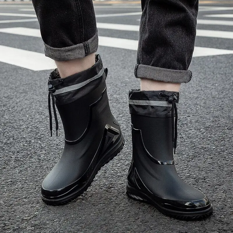 New Style Rubber Non-slip Outdoor Kitchen Shoes Work Men Rain Boot