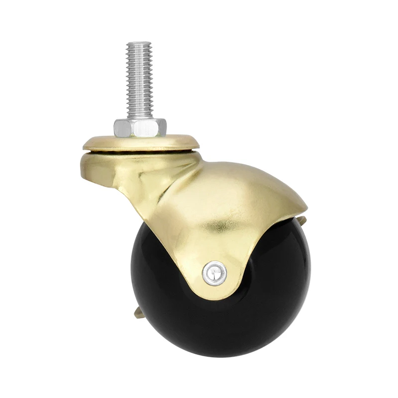 Universal 2 Inch PP Ball Furniture Casters Office Chair Caster Wheel 50mm Swivel Wheel Rubber Castor Metal Bracket