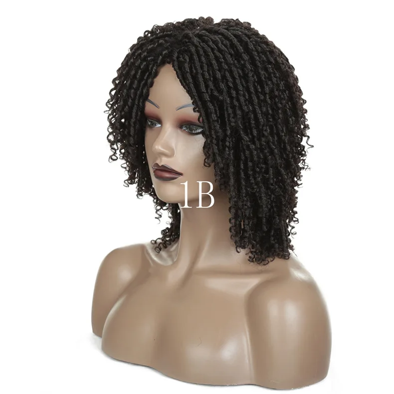 Short non lace front ombre color braids wigs for Women