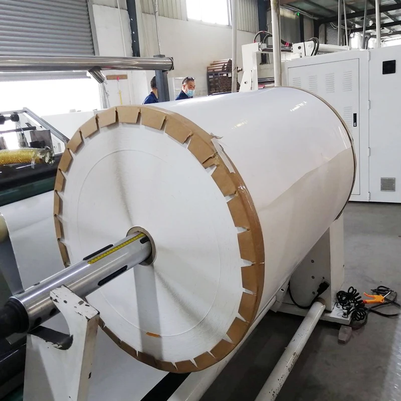 top coated self adhesive paper semi glossy sticker direct thermal label jumbo roll