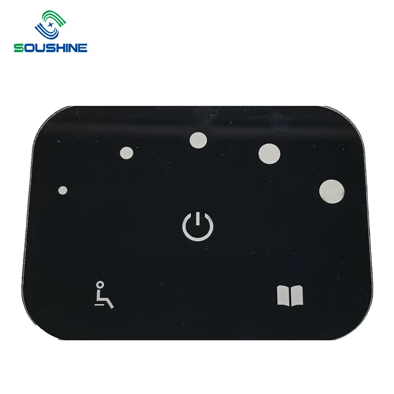 Slider Control Tempered PMMA Acrylic touch glass membrane switch keypad Panel