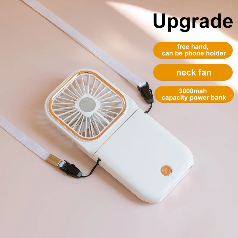 Factory Wholesale Promotional Foldable Mini Hand Held FanTable Rechargeable Mini USB Fan With Fast Charging Power Bank