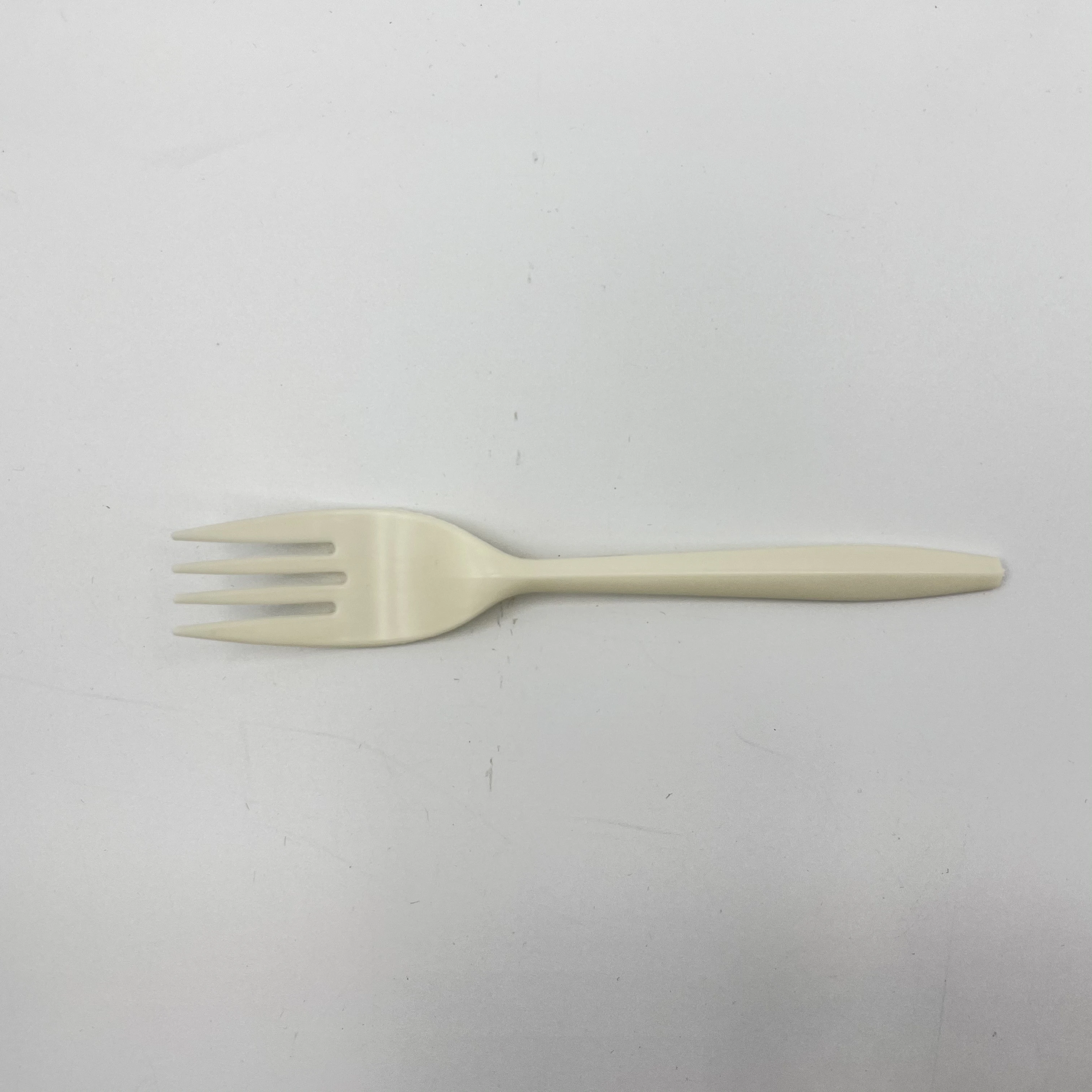 6.7' PSM Fork Compostable Durable Heatproof Eco-Friendly Disposable Cutlery for Restaurants and Catering