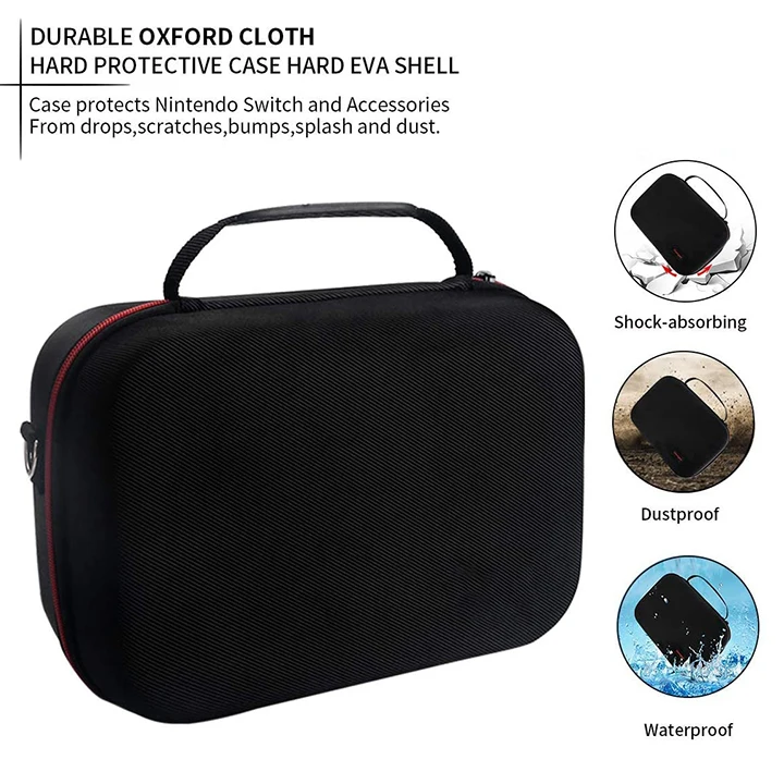 Large Carrying Storage Case for Nintendo Switch Travel Hard Shell Messenger Bag