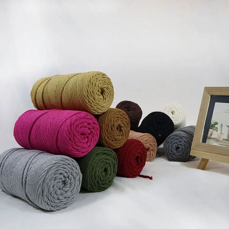 High Quality Cotton Rope Leash Hollow Strand Cotton Yarn Soft Cotton Rope