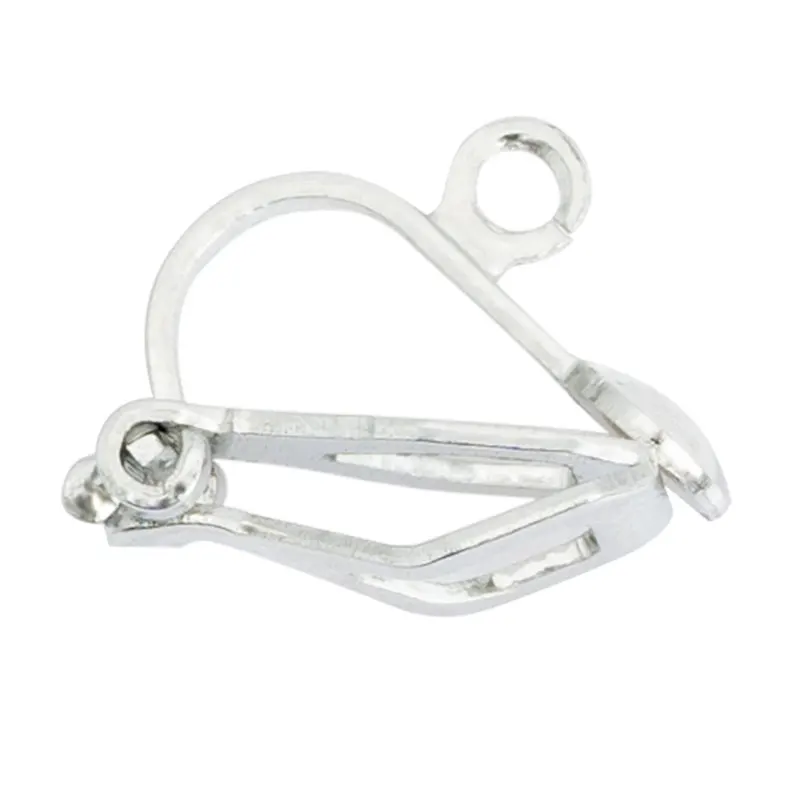 Wholesale delicate fashion open and close gold plated perforated copper earrings, white K, KC gold hollow triangle earrings