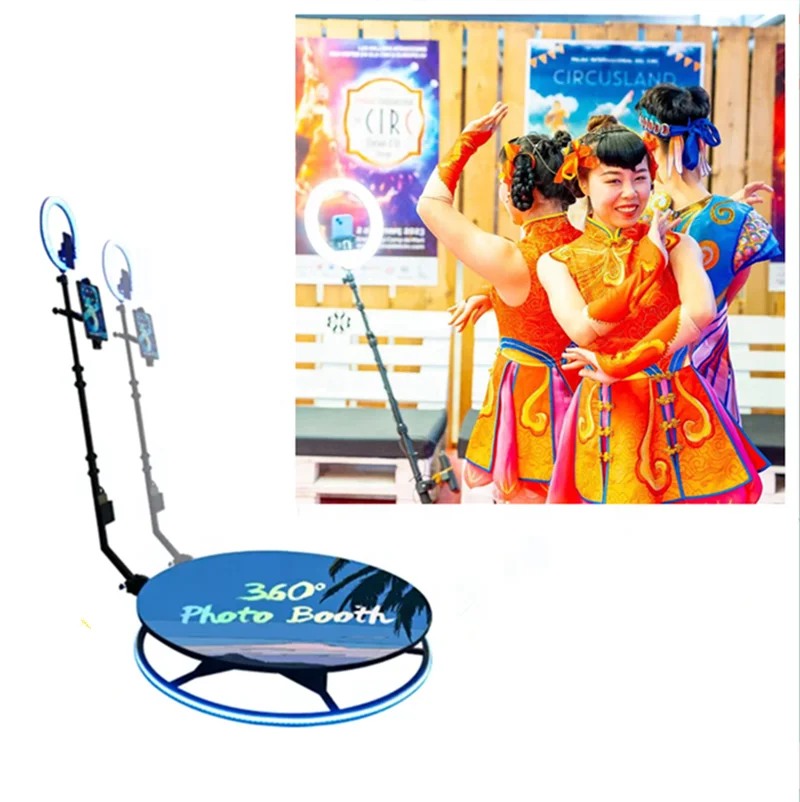 HOT TOP Automatic Rotating Camera Video Cabina 360 Ipad Photo Booth Social Party Wedding Shooting Selfie Live Streaming Vending