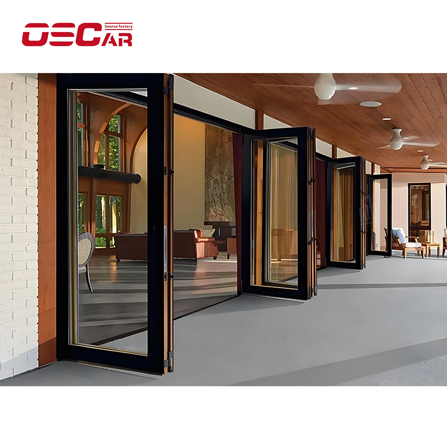 Occaracso CBMmart двухсторонний алюминиевый складной дверной с цифровой ручкой черная цветная рамка