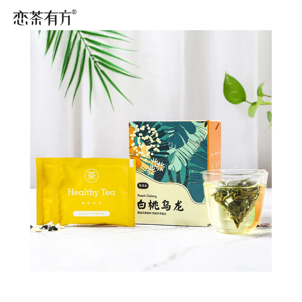 OEM Service Flat Tummy Tea White Peach Oolong Tea Flavor Blended Tea