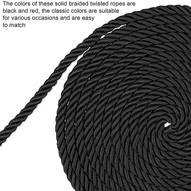 SW 5mm/8mm Decorative Solid Braided Twisted Ropes Silk Rope Twine Cord Rope String Thread Shiny Cord Satin Twine