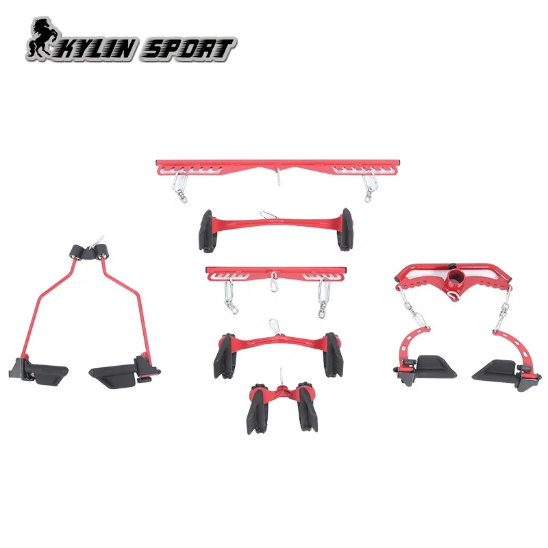 Kylinsport New Design Gym Equipment Fitness Accessories Mag Grips Handle Bar Multi Functional Trainer 8 Pieces Set