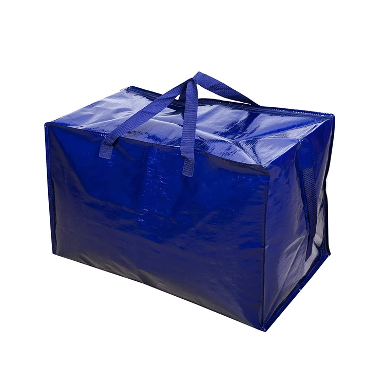 Moving Supplies Custom Size Clothes Packaging Carry PP Woven Extra Large Moving Bag With Zipper
