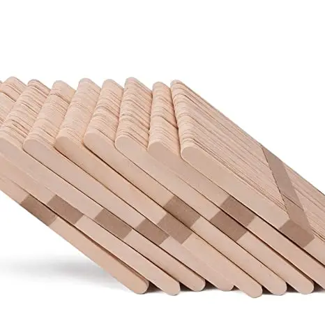 Wax Applicator Sticks  Large Popsicle Sticks Wooden Craft Eyebrow Waxing Sticks Salon Wax Spatula for Hair Removal