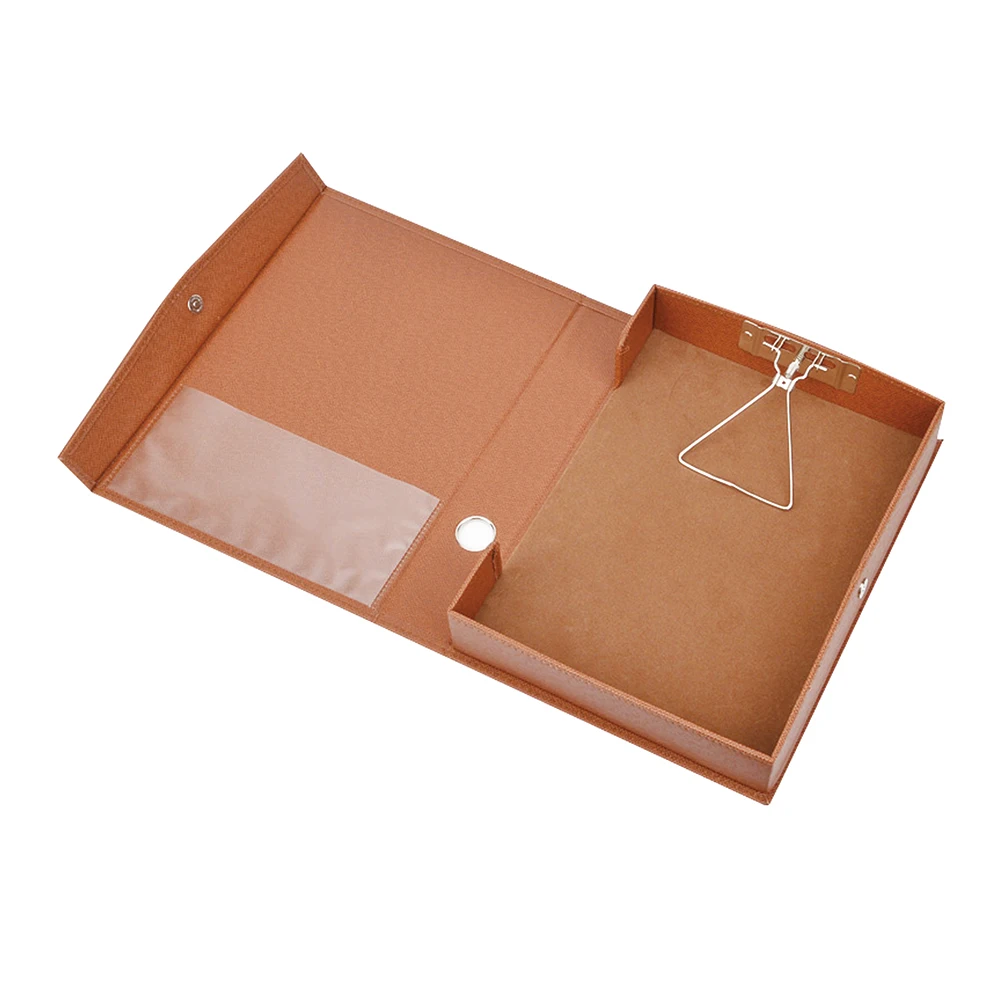 Data Box File Magnetic Button Type A4 Folder Storage PU Document