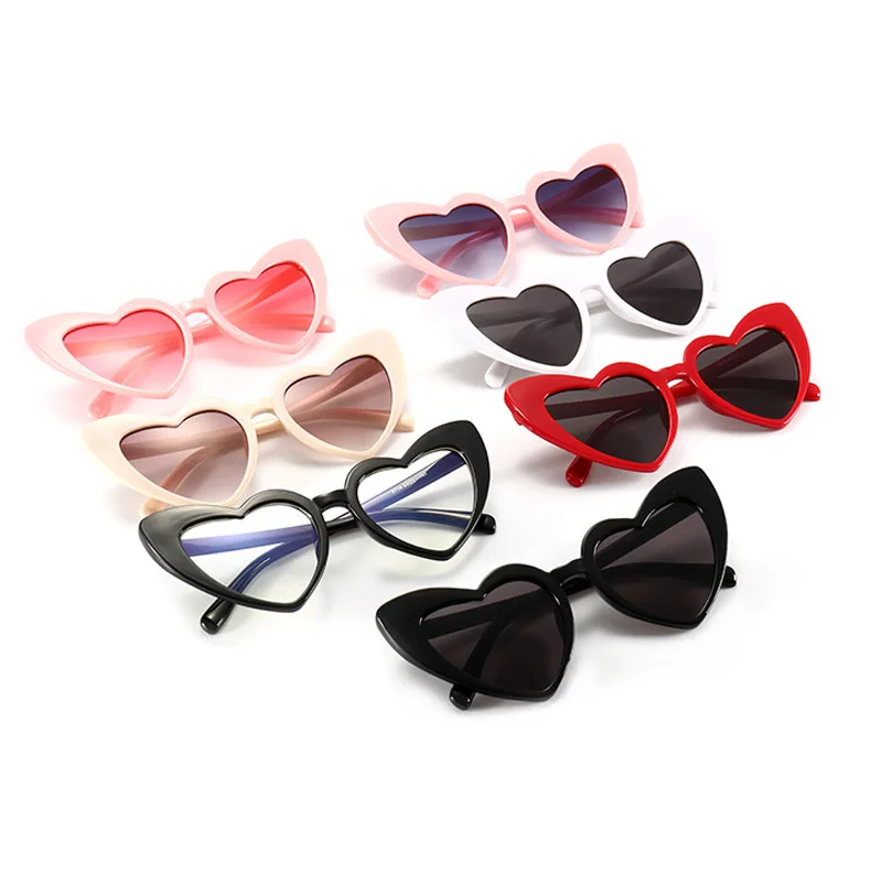 2022 Fashion Party Eyewear Heart Shaped Sunglasses Women Sun Glasses Gradient Heart Glasses