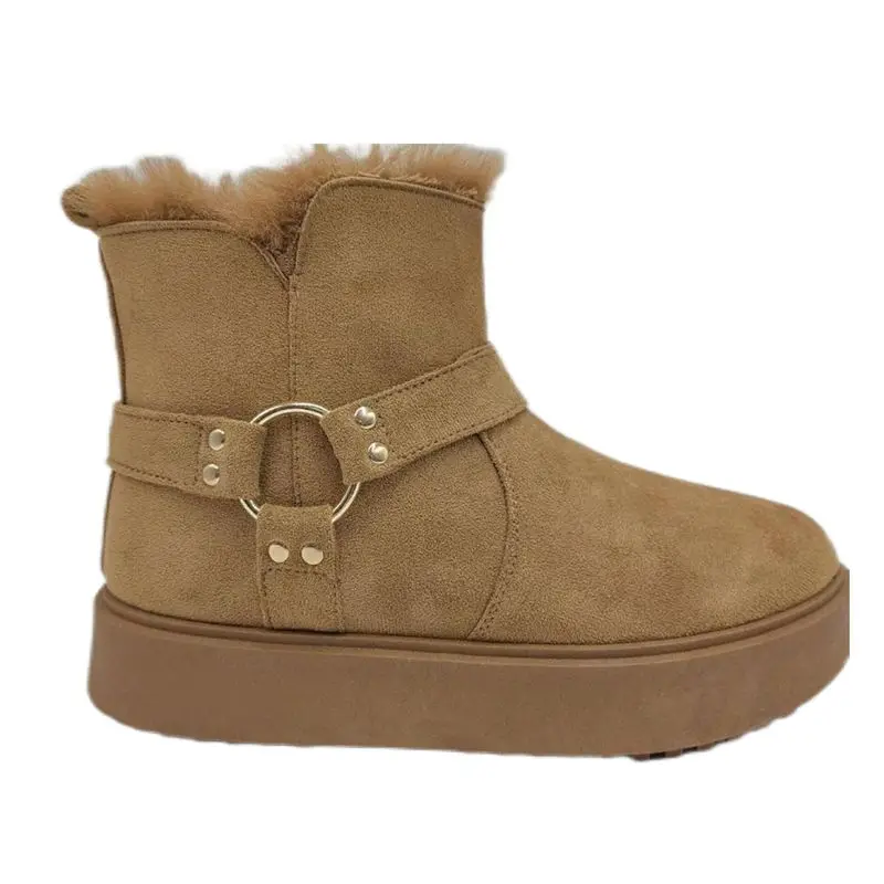 Custom design suede new mold boots for women winter plush shoes