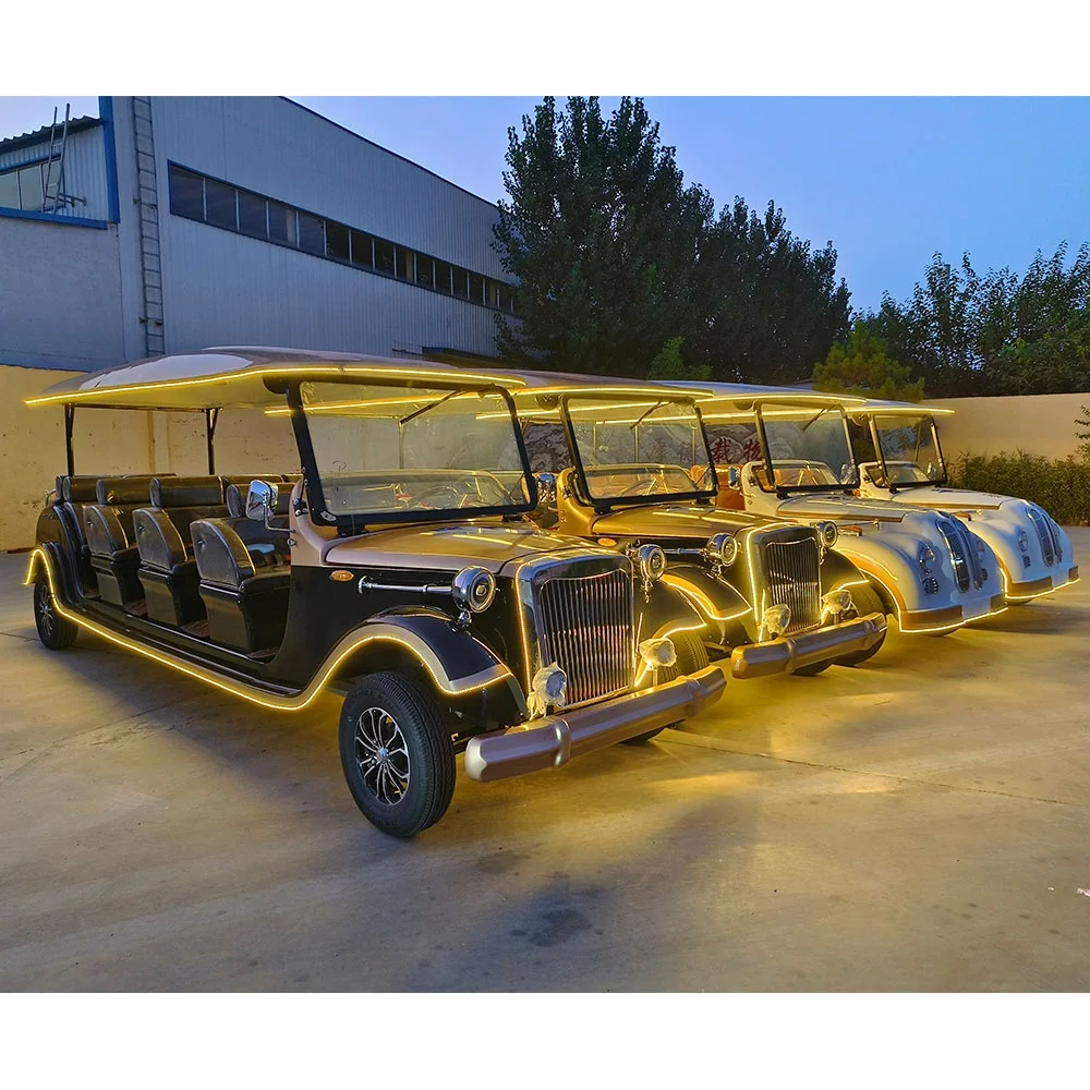 Despoit with Electric Classic Car With Canopy Comfortable Sightseeing Vintage Car Leisure Travel Classic Car