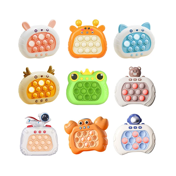 Popular cute cartoon fun electronic gaming kids puzzle electronic game machine toy for kids