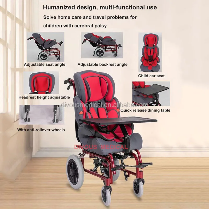 Reclining/Cerebral Palsy manual wheelchair/Disabled chairs for cerebral palsy children