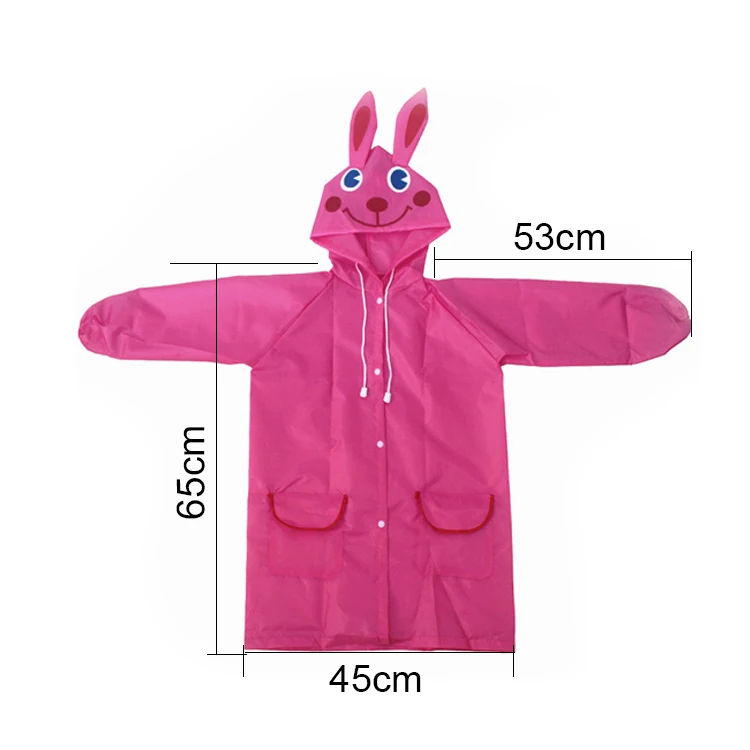 
RAINWEAR Waterproof Kids Raincoat for Children School Gift Reusable Custom Children Rain Coat Raincoat Custom Logo Printing 