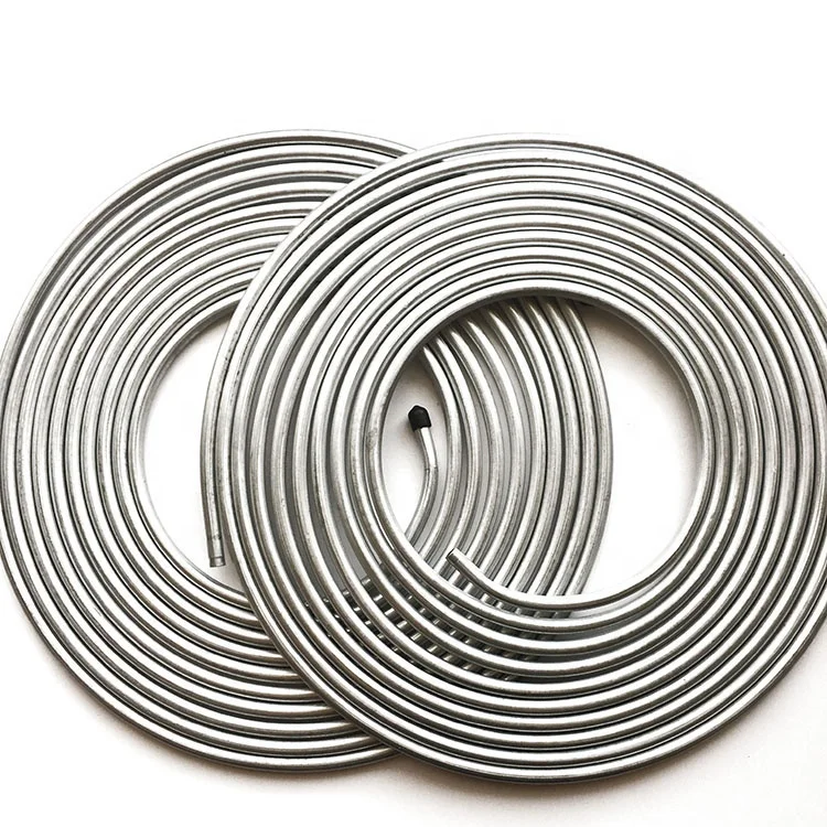 automotive brake lines white zinc coated steel tube