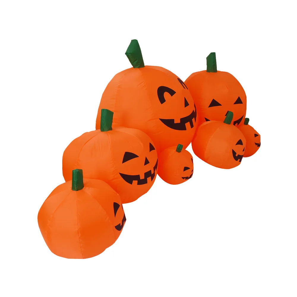 Светодиодные 7 тыквы для Хэллоуина, легкая игрушка, 2,3 метров, реквизит, надувные украшения для Хэллоуина на открытом воздухе