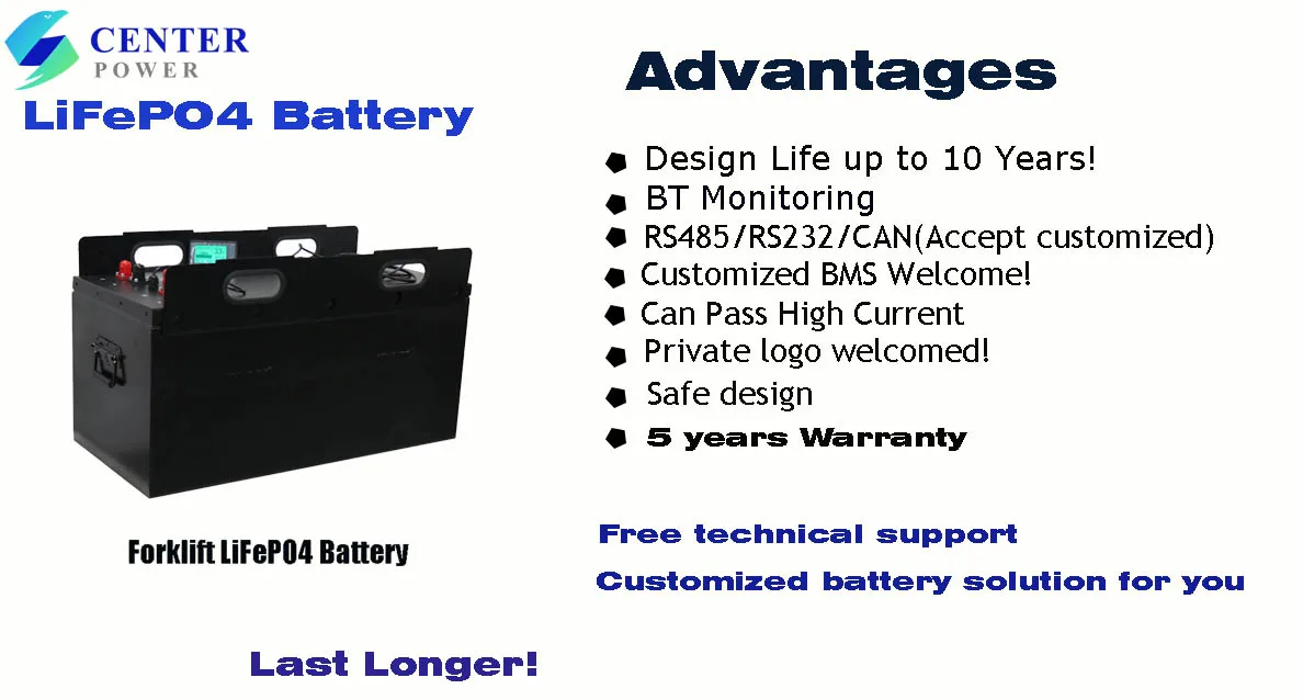 Competitive forklift battery price 3.2v lifepo4 battery 300ah 48v lithium batteries for forklift