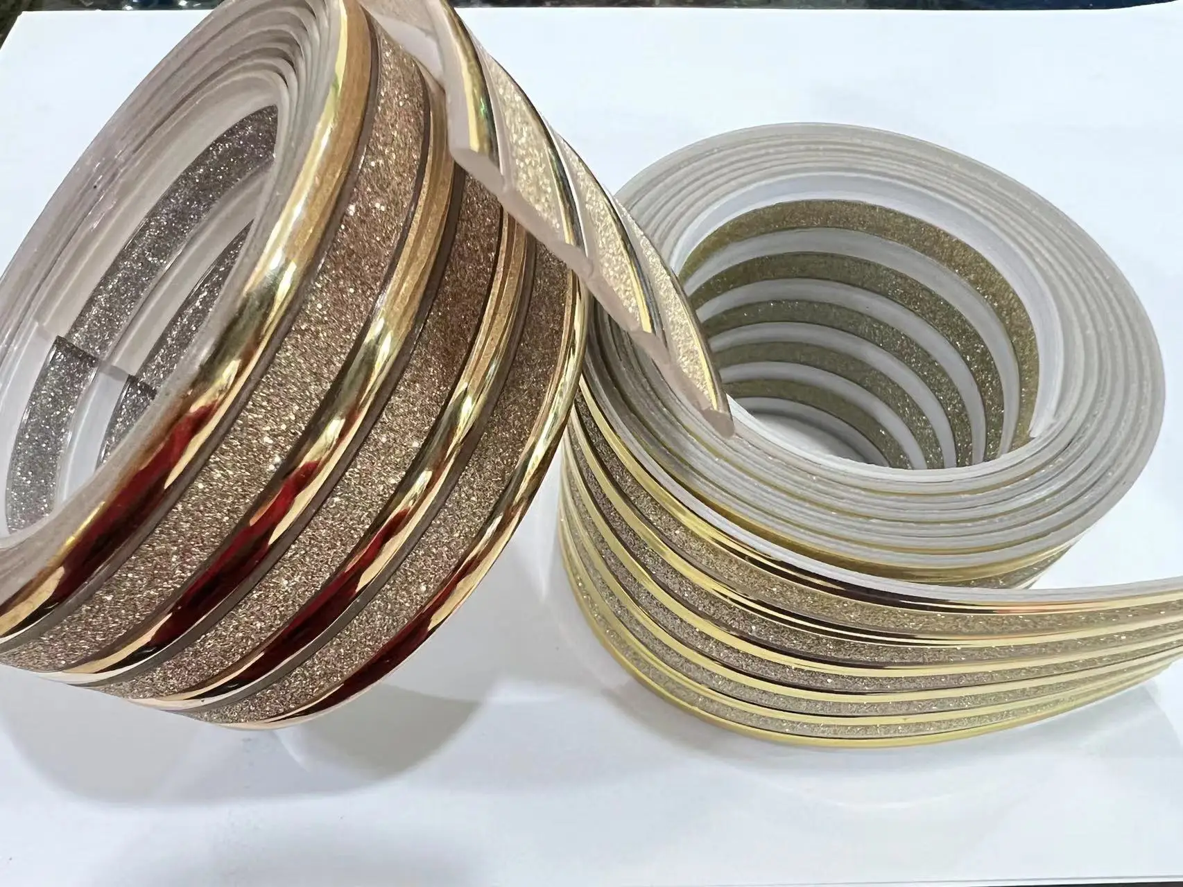 Pvc Sofa Plastic Trim Strips Decorative Strip Edge Banding Gold Silver Decoration Adhesive Tape For Bedroom