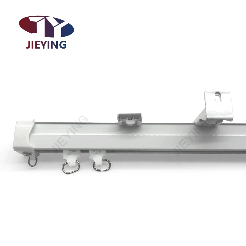 Jieying Flexible Heavy Square Jumbo Track Wave Pleat Curtain Rail Track with Wave Tape Accessories