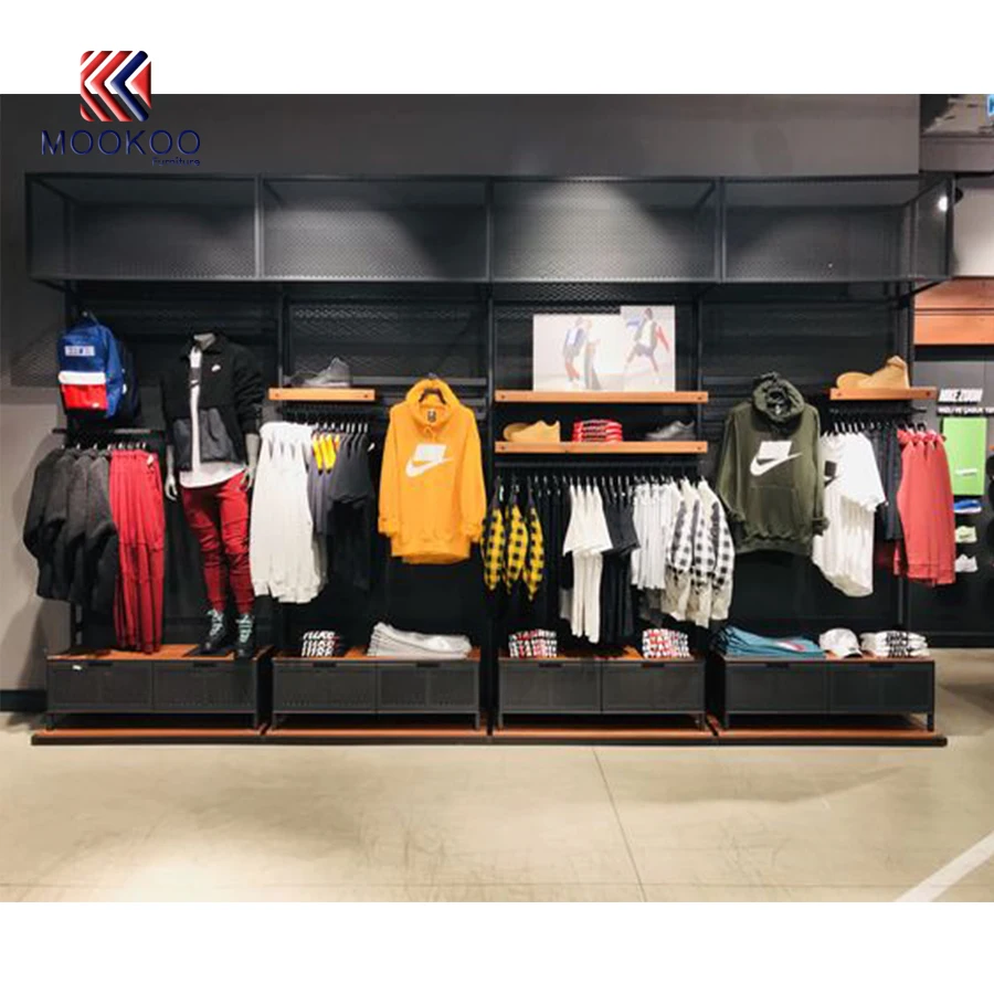 Luxury Sport Garment Store Display Furniture Cloth Display Stand Retail Store Design