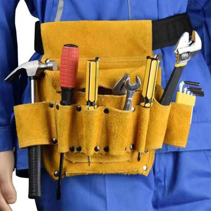 Custom Working At Height Utility Tools Belt Durable Tarpaulin Multi Pockets Tool Bag Waist