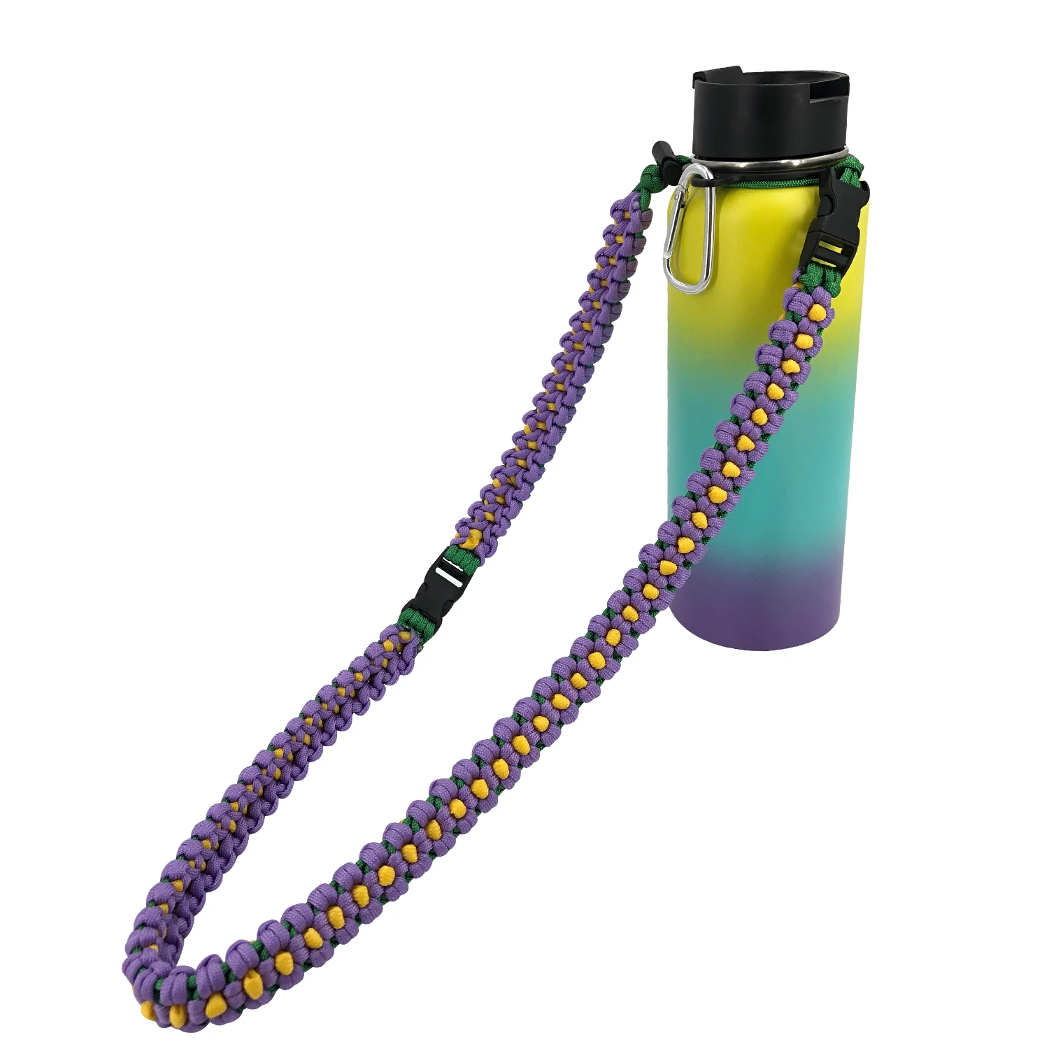 Wide Mouth Bottle Holder Shoulder Strap  For Camping & Hiking Paracord Water Bottle Handle