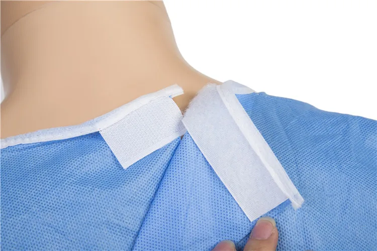 
Hospital Use OEM Non-woven SMS Medical Clothing Sterilized Disposable Isolation Gown 