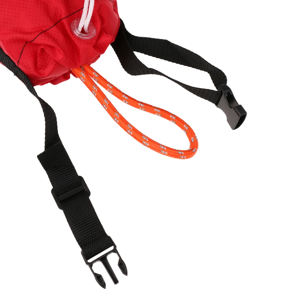 NiuFuRui 20m 8mm Safety Reflective Strap Red Buoyant 10 metre rescue water throw rope bag