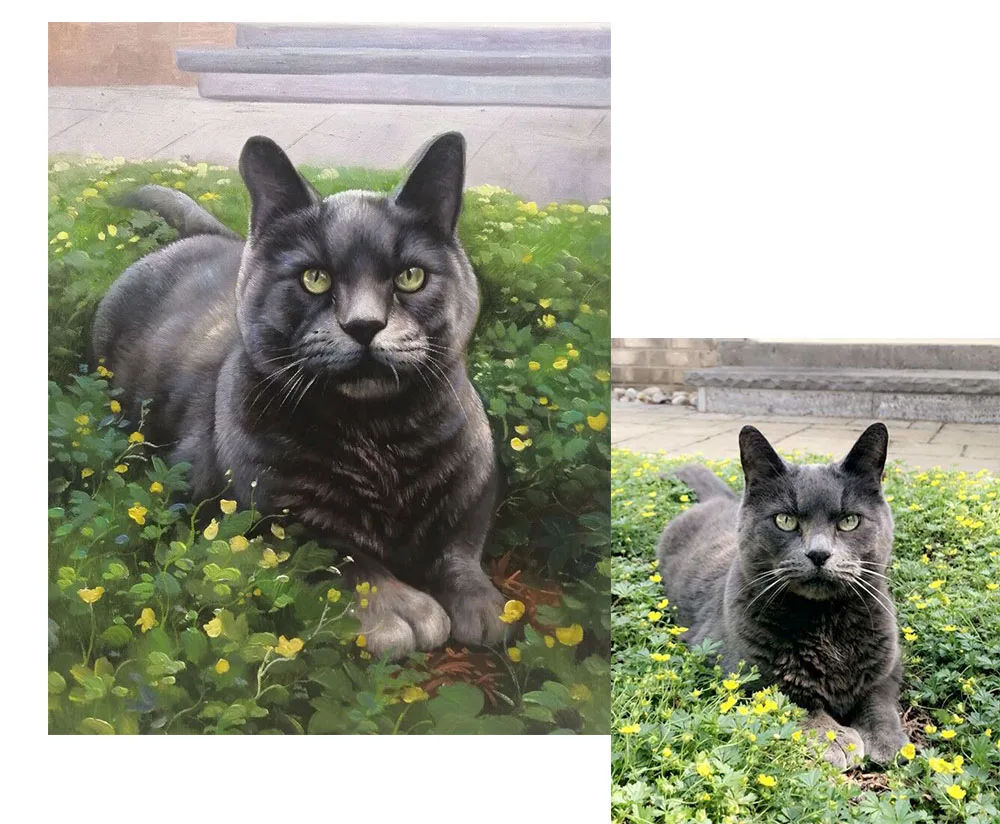 custom pet portrait oil painting Handmade gift Wall Art drop shipping people portrait