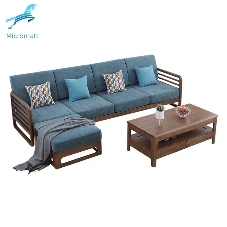 Прямая поставка с завода, мебель для гостиной в американском стиле, домашний деревянный угловой диван кофейного цвета