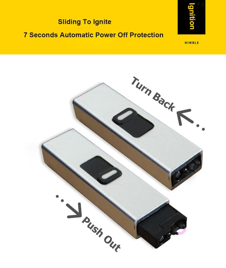Big Sales Pull Ring Lighting Windproof USB Electronic Rechargeable Multi-purpose No Flame Double Arc